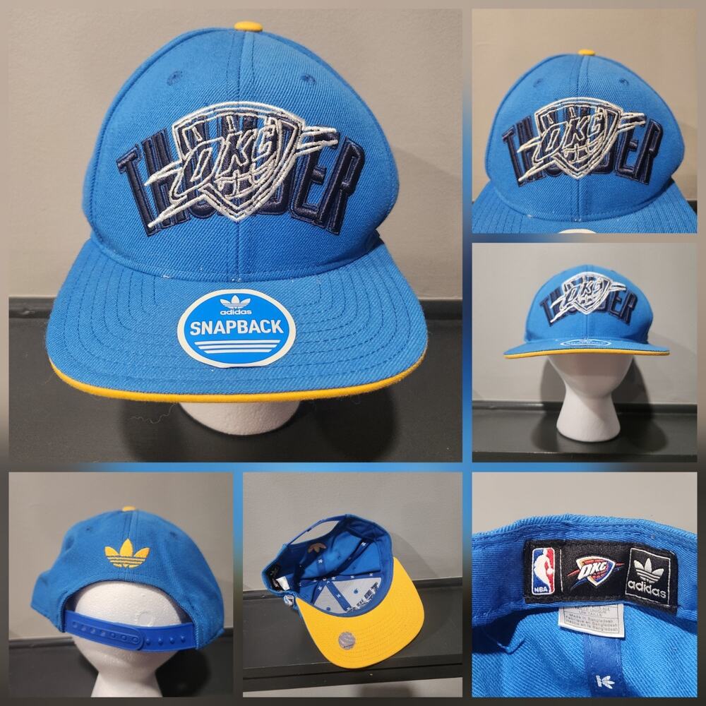 Oklahoma City Thunder Adidas NBA Basketball‎ Snapback Hat Cap Mens OSFA